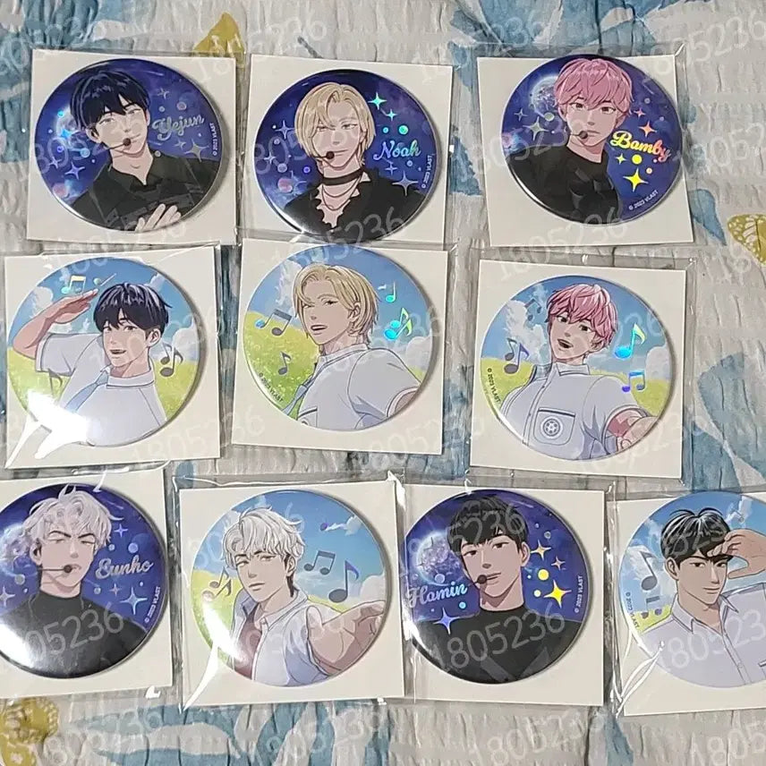 [BUNJANG] PLAVE Aniplex Wait for Us Sixth Summer Trading Can Badge Set / 플레이브 애니플러스 기다릴게 여섯번째여름 트레이딩 캔뱃지 10종