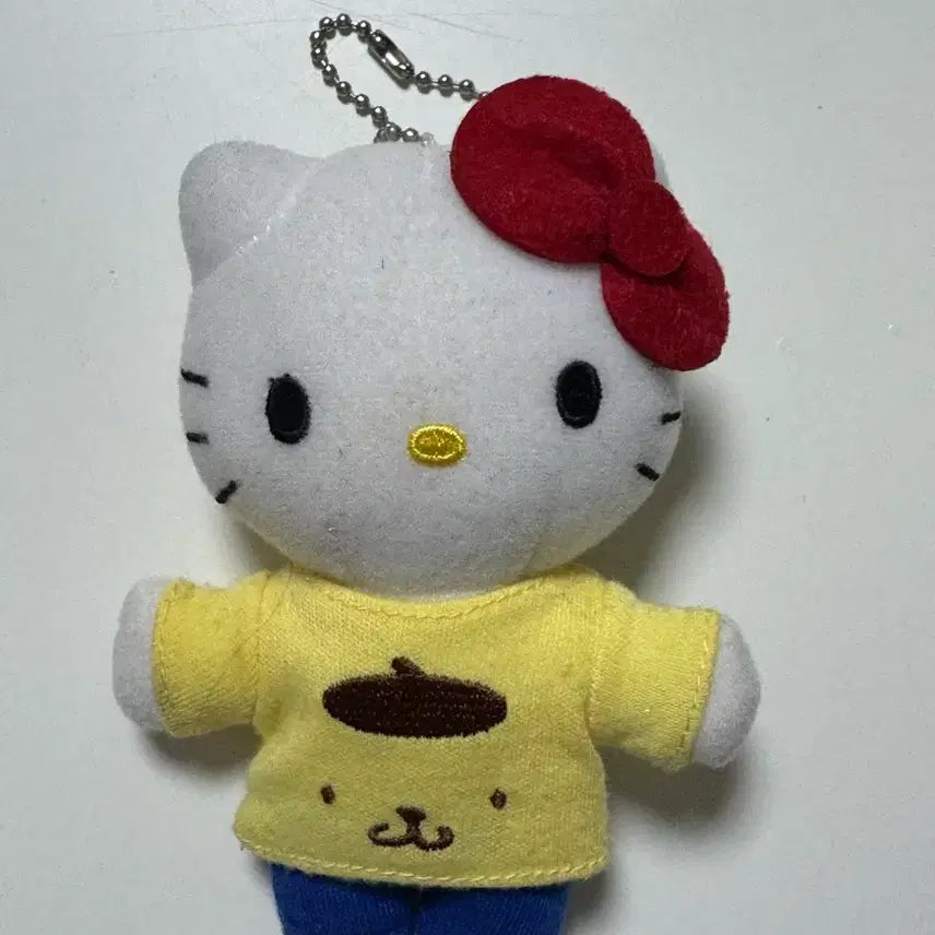 [BUNJANG] Sanrio Hello Kitty &amp; Pompompurin Outfit Keychain Set / 헬로키티 폼폼푸린 옷 키링