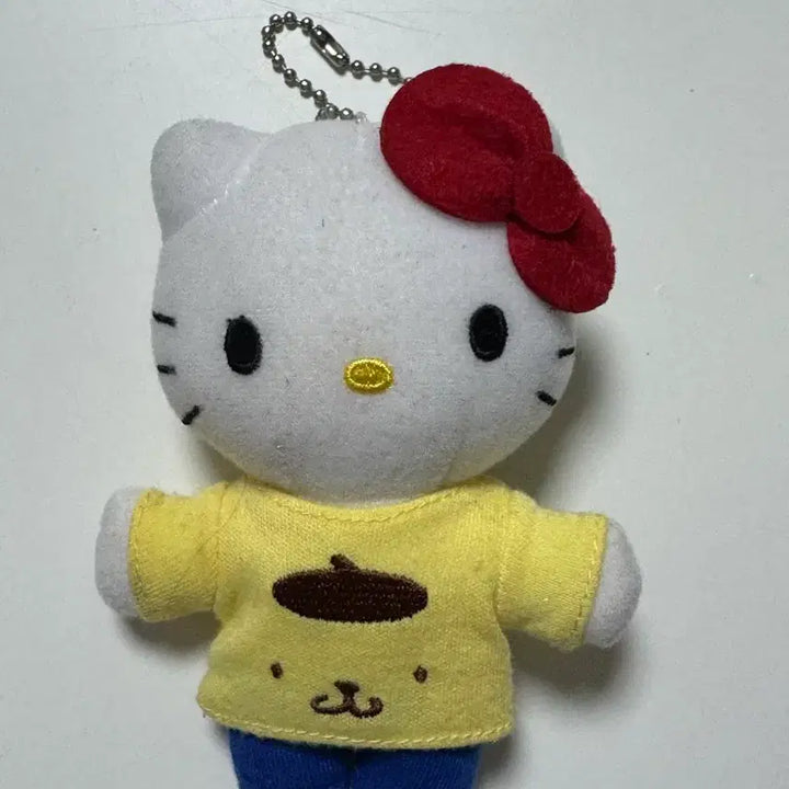[BUNJANG] Sanrio Hello Kitty &amp; Pompompurin Outfit Keychain Set / 헬로키티 폼폼푸린 옷 키링
