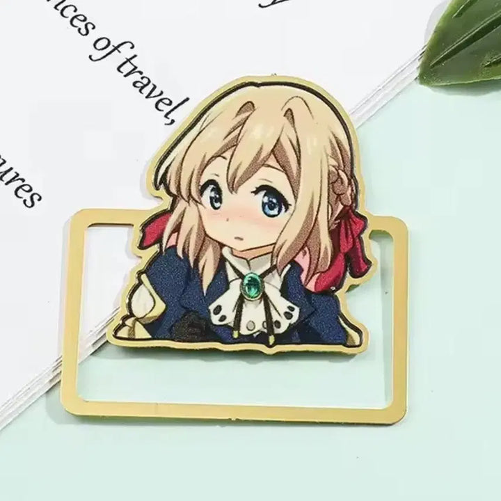 [BUNJANG] Violet Evergarden 18K Gold Plated Bookmark Set / 바이올렛 에버가든 4종 18k 북마크 북클립 책갈피 신품