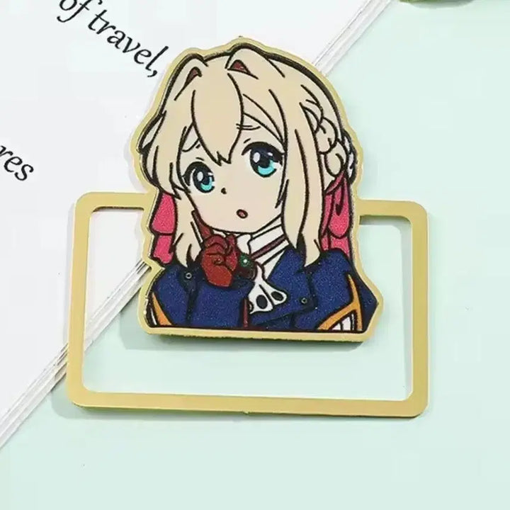 [BUNJANG] Violet Evergarden 18K Gold Plated Bookmark Set / 바이올렛 에버가든 4종 18k 북마크 북클립 책갈피 신품