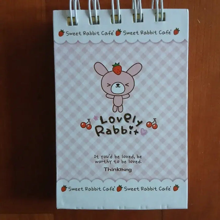 [BUNJANG] Vintage Lovely Rabbit Pink Notebook / (특별할인)고전 빈티지 러블리 토끼 핑크 수첩