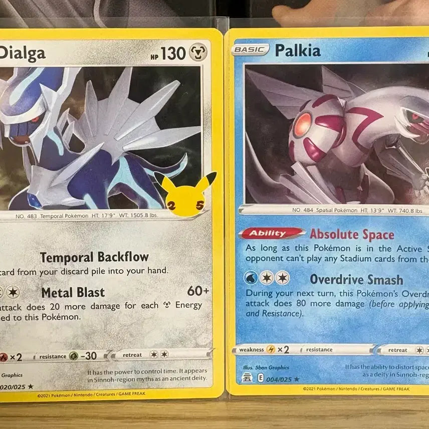 [BUNJANG] Pokemon 25th Anniversary Dialga &amp; Palkia North American Edition Trading Cards / 25주년 디아루가,펄기아 북미판