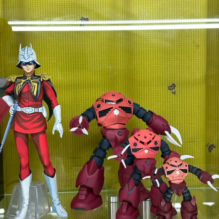 [BUNJANG] Master Grade Zaku - Painted Model Set (3 units) / 1/100, 1/144, 1/200 샤아 즈고크 도색작 무광마감 3체 일괄