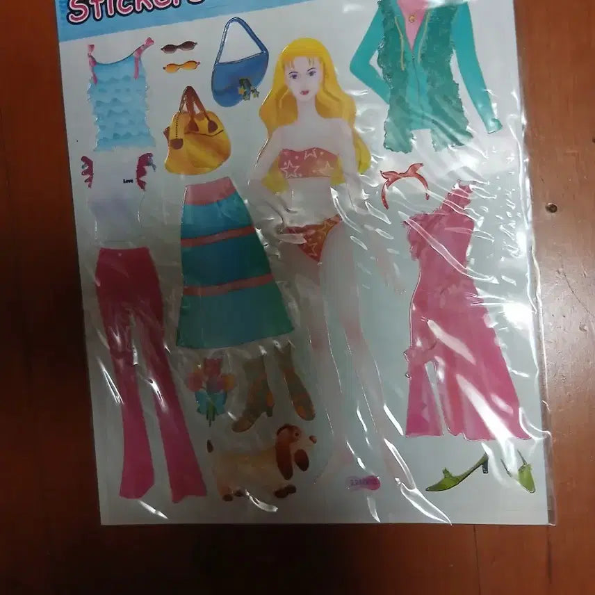[BUNJANG] Vintage Doll Dress-Up Sticker Set (Sealed) / 고전 인형 옷 입히기 스티커 세트 미개봉 새상품