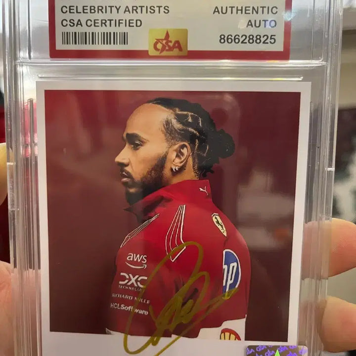 [BUNJANG] Lewis Hamilton Autographed Photocard / 루이스 해밀턴 친필싸인 포토카드  | CSA 인증 케이스 포함 | 소장용 최상급