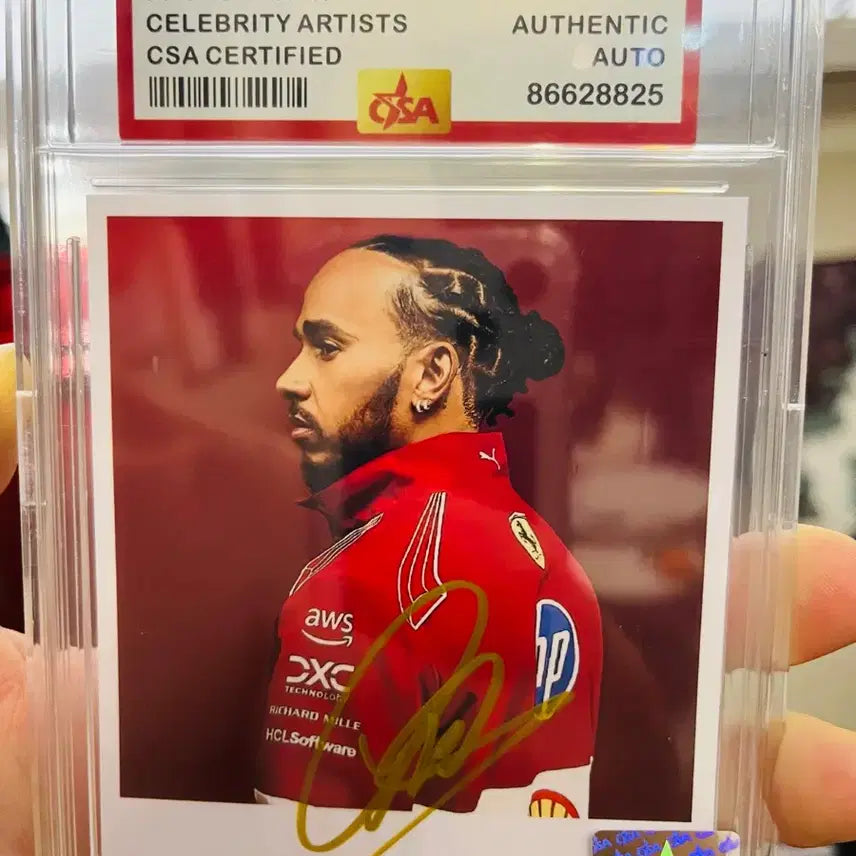 [BUNJANG] Lewis Hamilton Autographed Photocard / 루이스 해밀턴 친필싸인 포토카드  | CSA 인증 케이스 포함 | 소장용 최상급