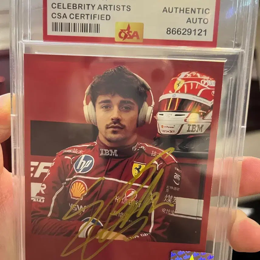 [BUNJANG] Charles Leclerc Signed Photocard / 샤를 르클레르 친필싸인 포토카드