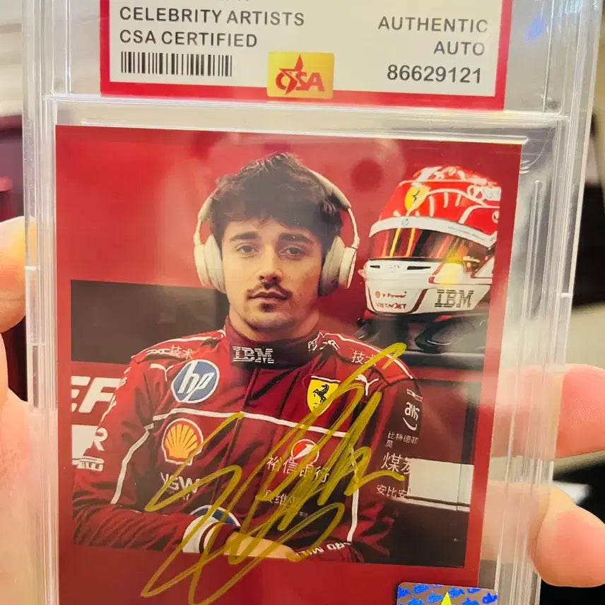 [BUNJANG] Charles Leclerc Signed Photocard / 샤를 르클레르 친필싸인 포토카드  | CSA 인증 케이스 포함 | 소장용 최상급