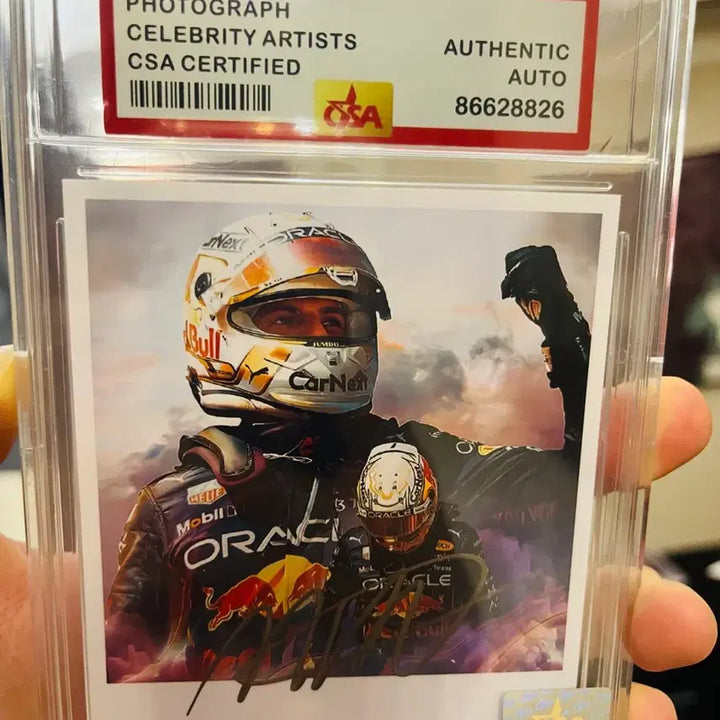 [BUNJANG] Max Verstappen Signed Photocard / 막스 베르스타펜 친필싸인 포토카드  | CSA 인증 케이스 포함 | 소장용 최상급