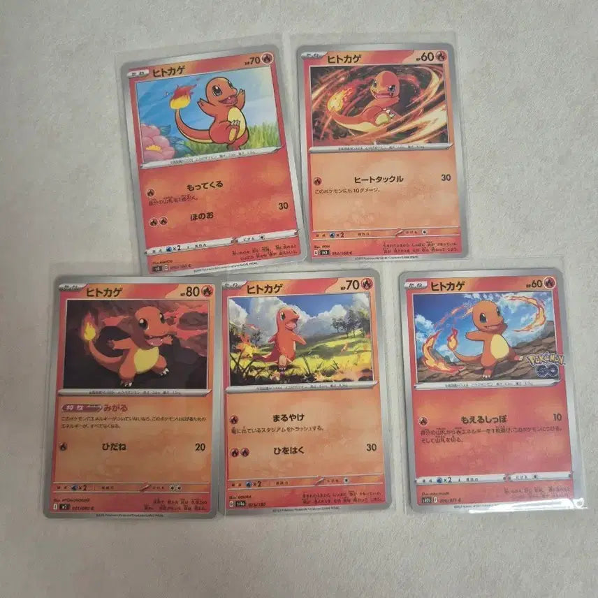 [BUNJANG] Pokemon Card Charmander 5-Card Set (Japanese Version) / [일판]포켓몬 카드 파이리 5종 세트