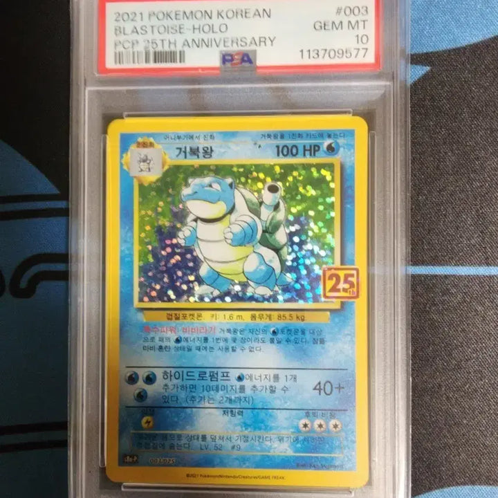 [BUNJANG] Pokemon 25th Anniversary Blastoise Promo Card PSA 10 / 2021 포켓몬 카드 25주년 거북왕 프로모 psa 10