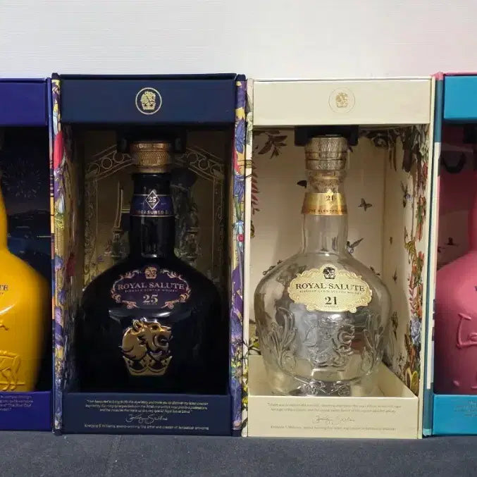 [BUNJANG] Royal Salute 21 Year Old Whisky Empty Bottles Bundle / 로얄살루트 위스키 4종 공병 일괄