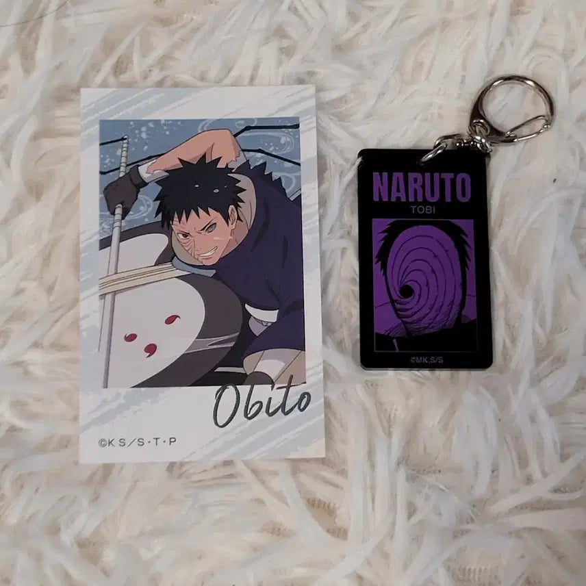 [BUNJANG] Naruto Obito Keyring &amp; Card Bundle Set / 일괄) (가격내림x) 나루토 오비토 키링, 카드