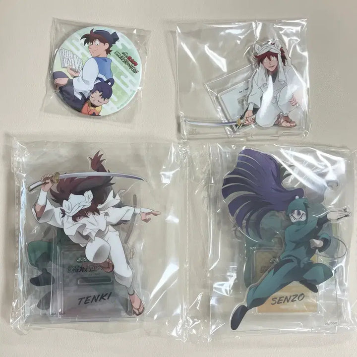 [BUNJANG] Nintama Rantarou Blu-ray Limited Edition Acrylic Badge Set / 닌타마 도최군 블루레이 아크릴 뱃지 세트 미개봉 도이 텐키 센조 이사쿠 케마 몬지로 코헤이타 쵸지