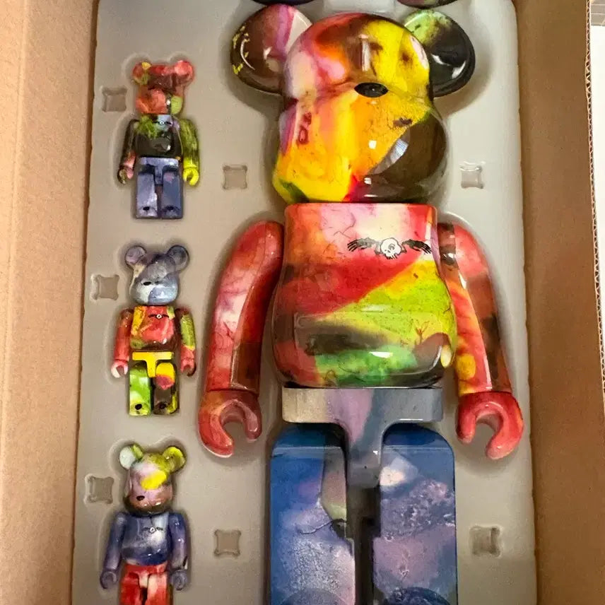 [BUNJANG] Bearbrick Pushead 100% &amp; 400% Set Multi-Color / 베어브릭 Pushead 푸쉐드 100% 400% 세트 멀티[새상품]