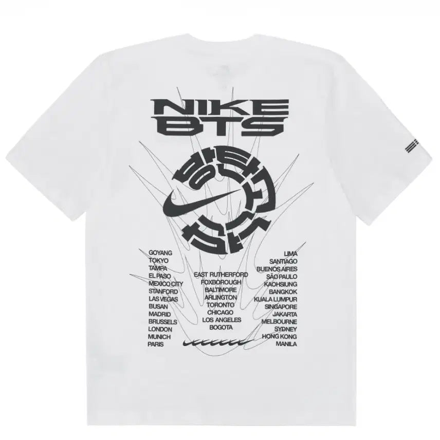 [BUNJANG] BTS x Nike Collaboration White Short-Sleeve T-Shirt / [새상품] BTSx나이키 콜라보 티셔츠