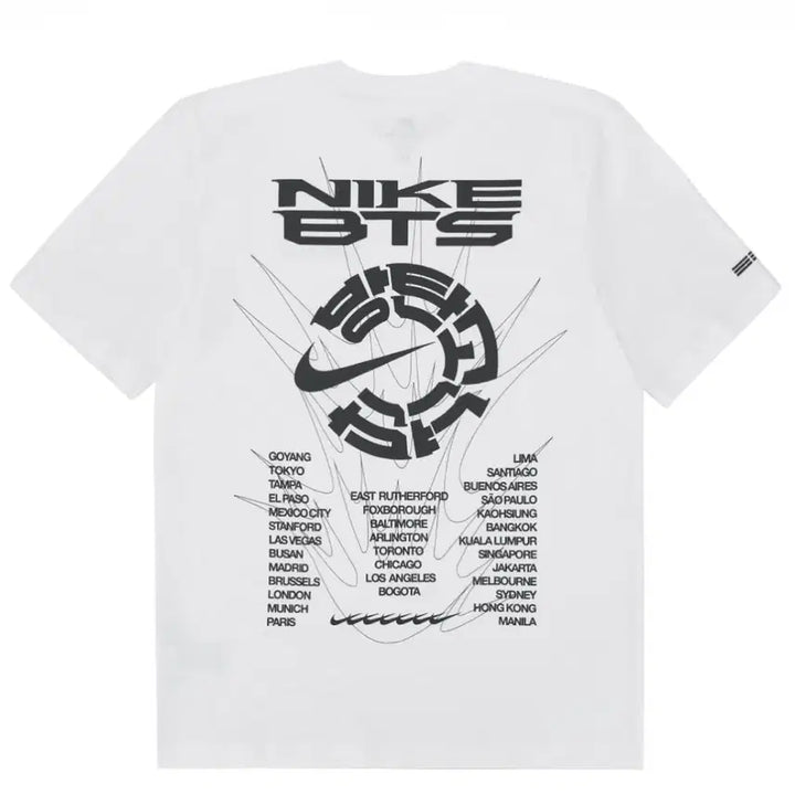 [BUNJANG] BTS x Nike Collaboration White Short-Sleeve T-Shirt / [새상품] BTSx나이키 콜라보 티셔츠