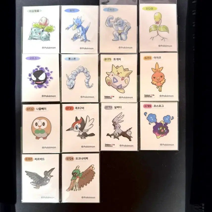 [BUNJANG] Pokemon 30th Anniversary Artwork Ttibsseal / 포켓몬 30주년 아트웍 띠부씰 시즌4 시즌5
