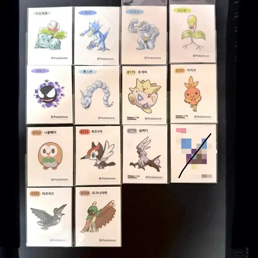 [BUNJANG] Pokemon 30th Anniversary Artwork Ttibsseal / 포켓몬 30주년 아트웍 띠부씰 시즌4 시즌5