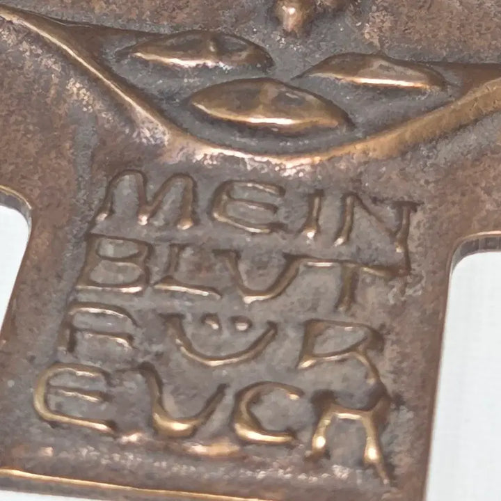 [BUNJANG] 1970s German Brass Crucifix Catholic Relic / 1970년대 독일 황동 십자가 가톨릭 성물