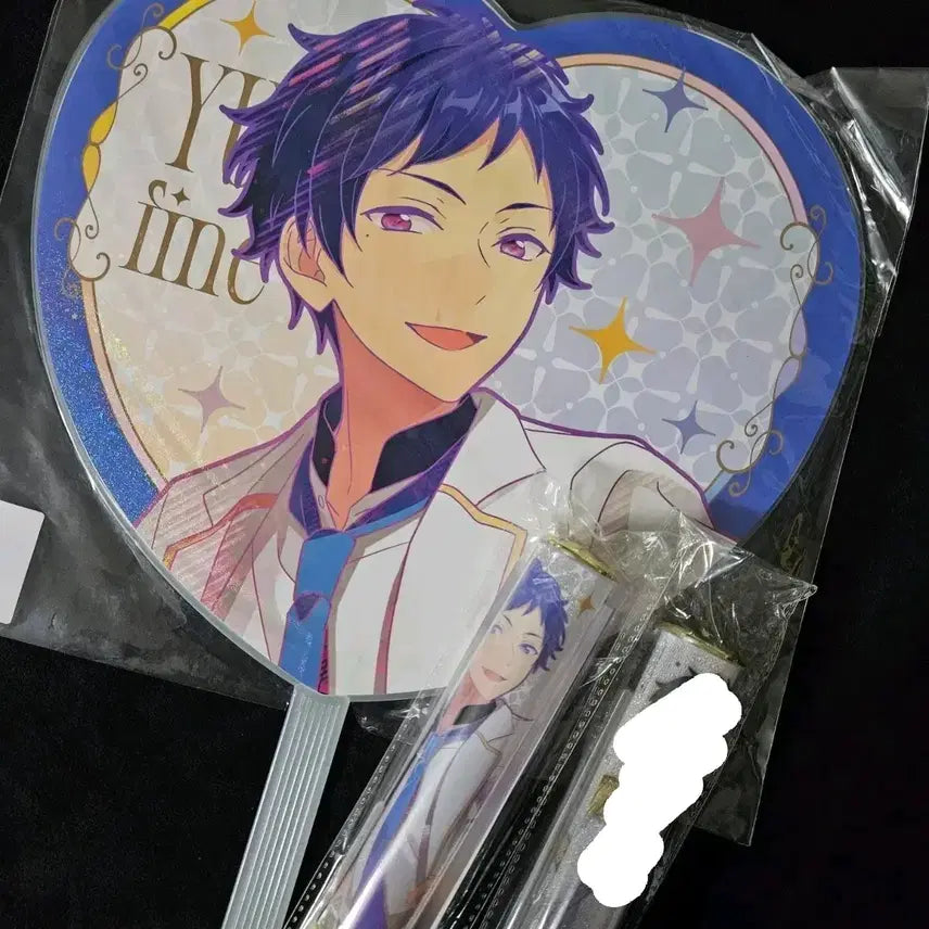 [BUNJANG] Ensemble Stars! Starry Symphony Yuzuru Fushimi Penlight Tube &amp; Uchiwa Set / 앙스타 스타포니 펜라이트 튜브 킹블+우치와 후시미 유즈루