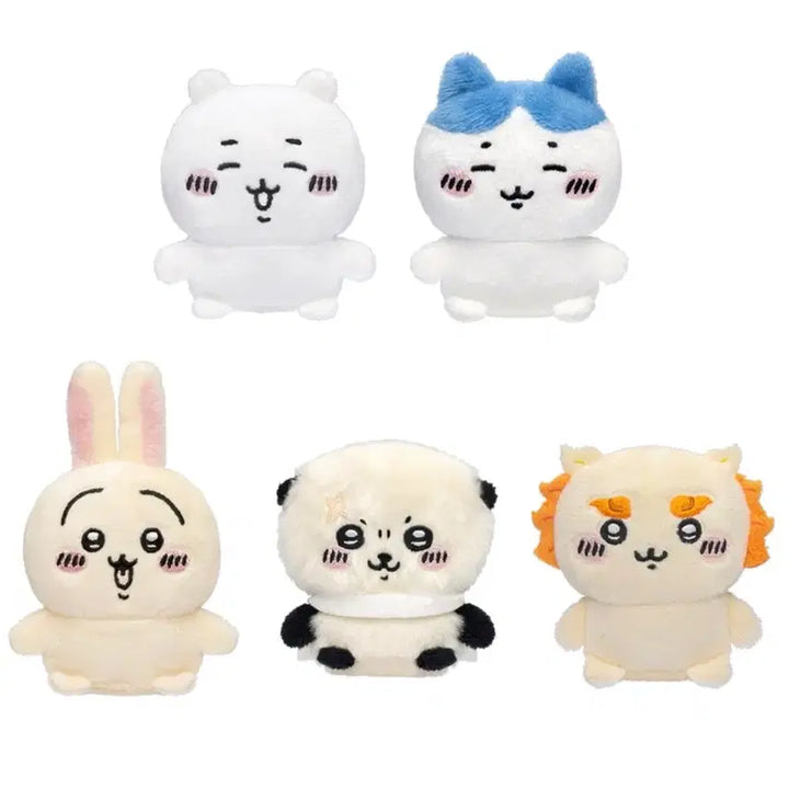 [BUNJANG] Chiikawa Sitting Plush Doll 5-Set (Sealed) / 일괄 치이카와 앉은 누이 가챠 인형 5종 풀세트 미개봉 치이카와 하치와레 우사기 랏코 시사 먼작귀