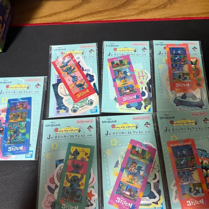 [BUNJANG] Ichiban Kuji Stitch J Prize Sticker Set Bundle (7 pcs) / 제일복권 스티치 J상  스티커 세트 일괄 총 7개
