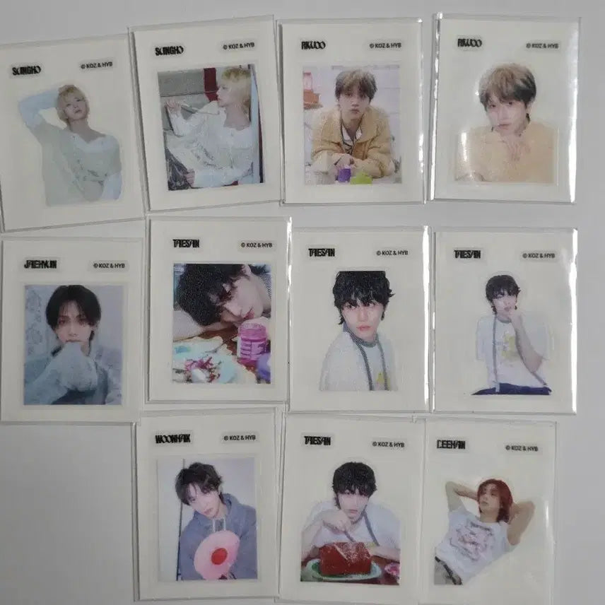 [BUNJANG] BOYNEXTDOOR Home Apple Cream Bread POB Bundle Set (Taesan Full Set) / 보이넥스트도어 보넥도 홈 애플크림빵 띠부씰 일괄 11장 (태산 풀세트, 올클)