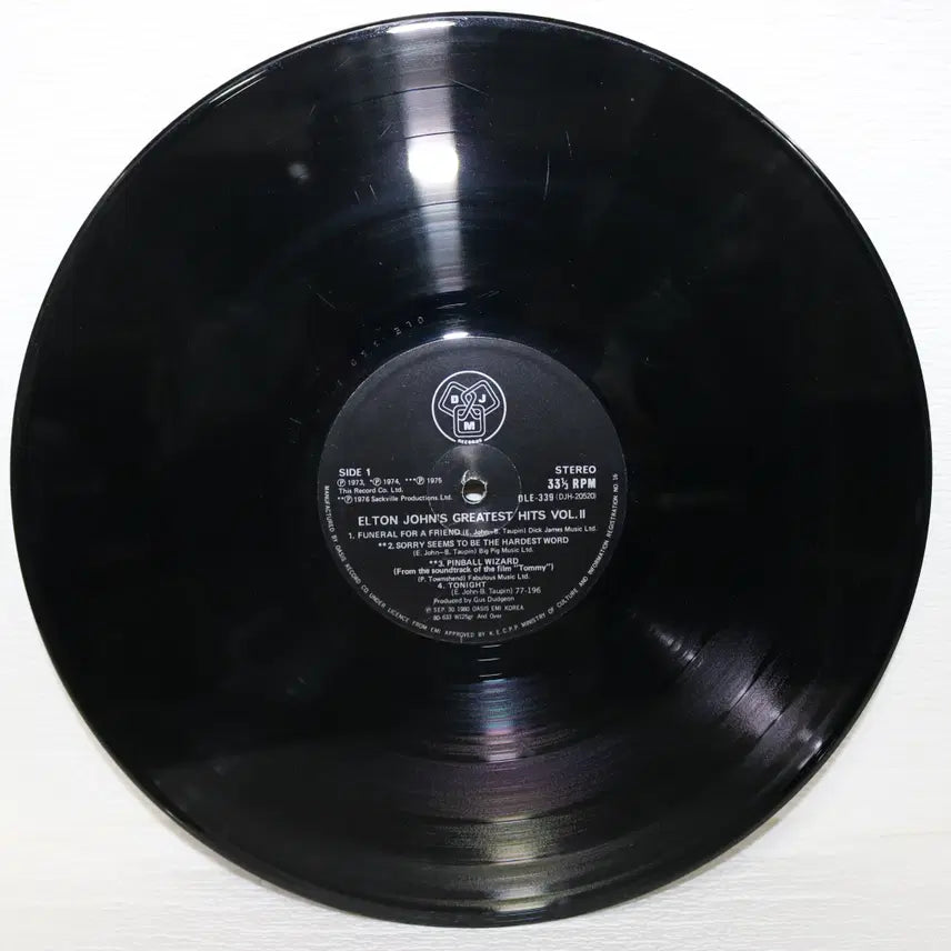 [BUNJANG] Elton John Greatest Hits Vol.2 LP Vinyl Record (1980) / [NO.6211] ELTON JOHN (GREATEST HITS Vol.2)LP음반