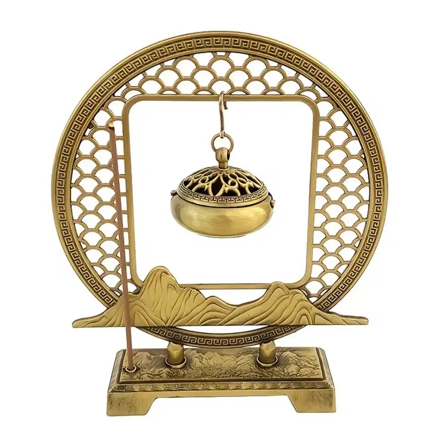 [BUNJANG] Vintage Brass Incense Burner and Candlestick Set (Set of 4) / 미니향로 4개(높이15~17)