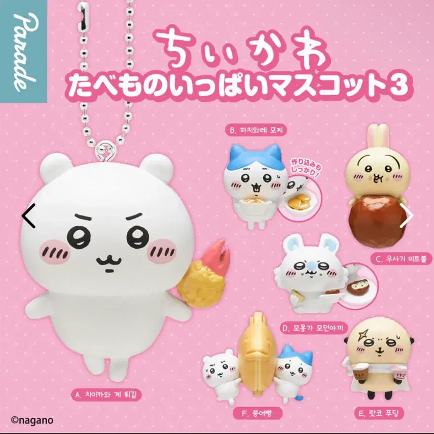 [BUNJANG] Chiikawa Tabemono Gacha Racco Figure / 치이카와 타베모노 가챠 먼작귀 랏코