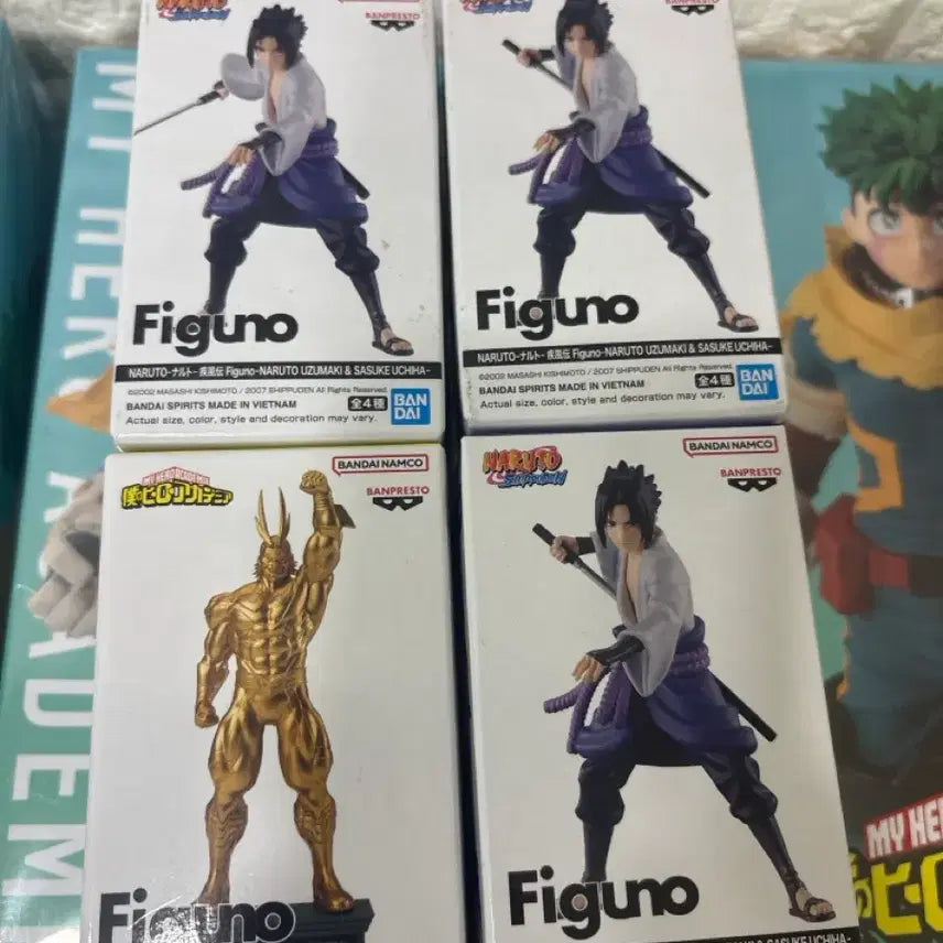 [BUNJANG] Naruto Sasuke &amp; All Might Bandai Figuarts Figure Bundle Set / 나루토 사스케 피규어 + 올마이트 반다이 피그노 피규어 미개봉 일괄