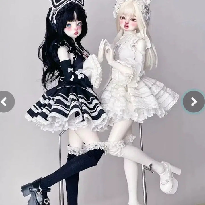 [BUNJANG] MSD BJD Custom White Outfit / mdd msd 의상 구체관절인형