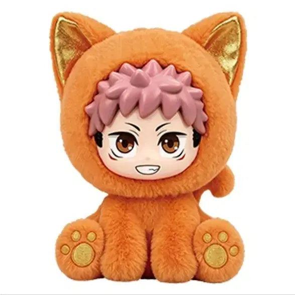 [BUNJANG] Jujutsu Kaisen Cat Ear Yuji Itadori Plush Doll / 주술회전 캣이어 이타도리 유지