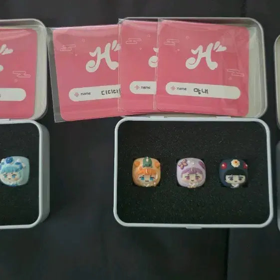 [BUNJANG] Project Key Artisans Keycaps Full Set + Stand / (일괄)프로젝트아이 허니즈 아티산키캡 전종 + 거치대