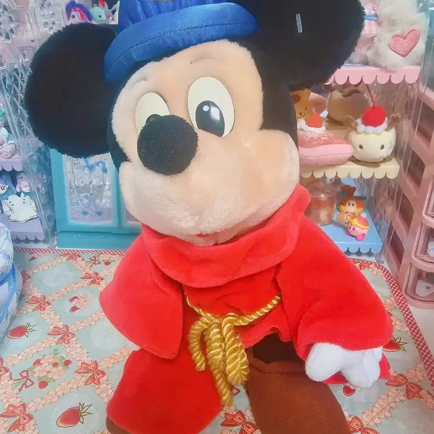 [BUNJANG] Vintage Disney Fantasia Sorcerer Mickey Mouse Plush Toy / 고전 디즈니 판타지아 마법사 미키마우스 인형