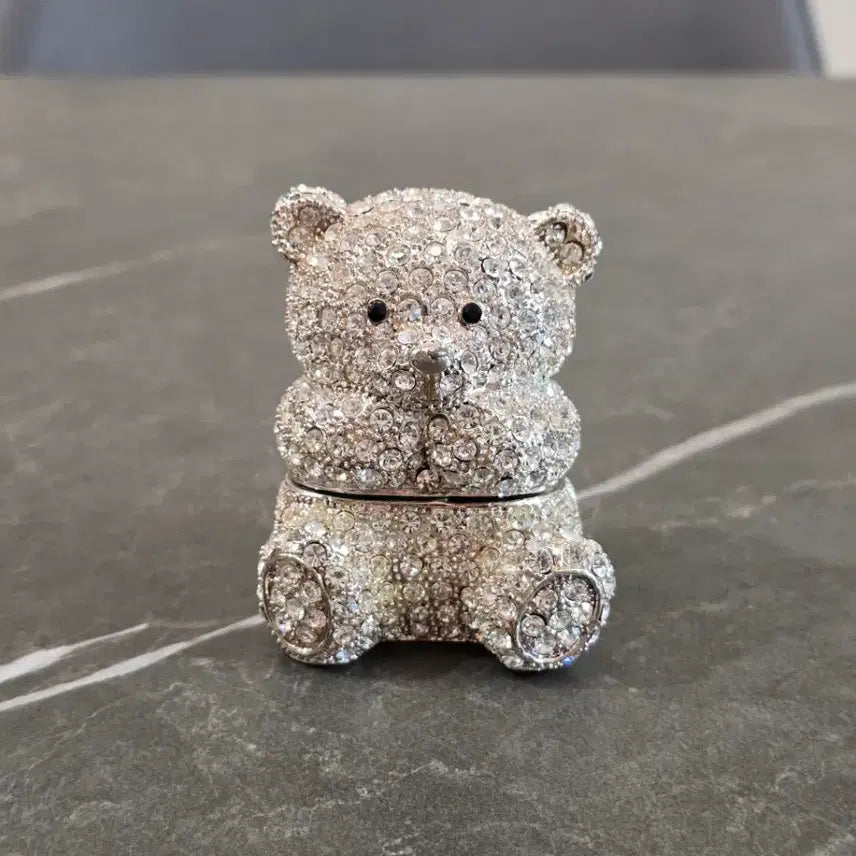 [BUNJANG] Vintage Jeweled Teddy Bear Trinket Box / 빈티지 보석 테디베어 트링킷 박스