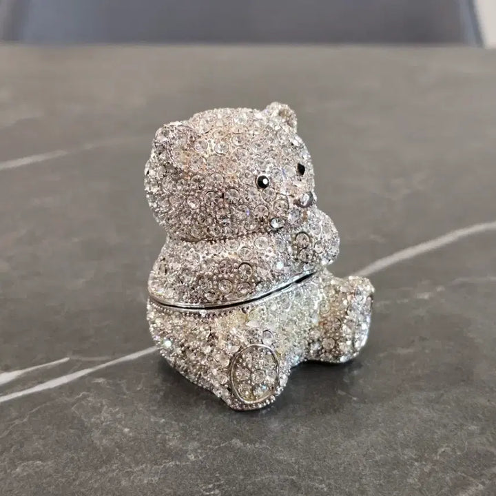 [BUNJANG] Vintage Jeweled Teddy Bear Trinket Box / 빈티지 보석 테디베어 트링킷 박스