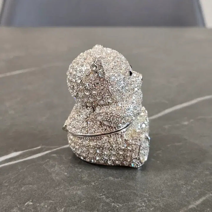 [BUNJANG] Vintage Jeweled Teddy Bear Trinket Box / 빈티지 보석 테디베어 트링킷 박스