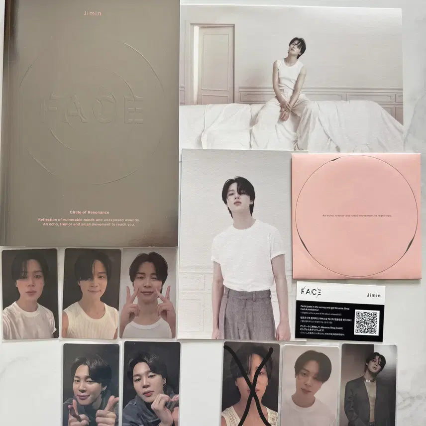 [BUNJANG] BTS Jimin FACE Album Photocard Bundle Set / [특전포카포함]BTS JIMIN FACE 지민 페이스 앨범, 위버스앨범, 특전포함