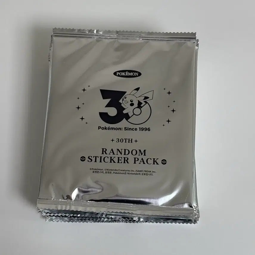 [BUNJANG] Pokemon 30th Anniversary Logo Sticker Sealed 20 Packs / 포켓몬 30주년 로고스티커 미개봉 20팩