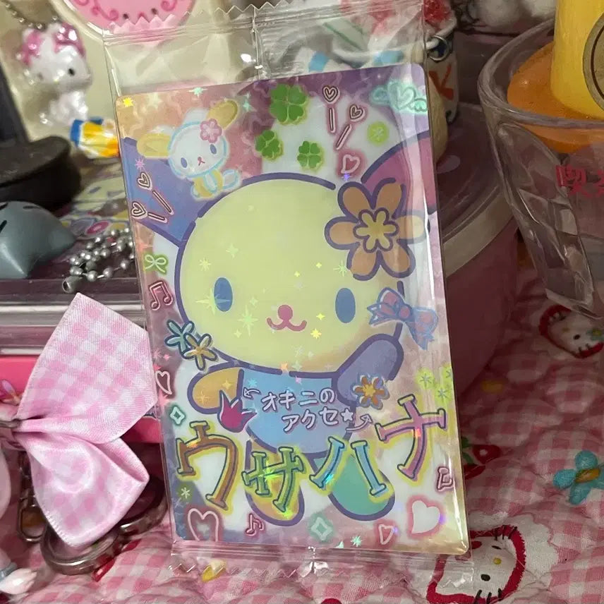 [BUNJANG] Sanrio Usahana Clover Hologram Wafer Card Photocard / 산리오 우사하나 클로버 홀로그램 웨하스 카드 포카