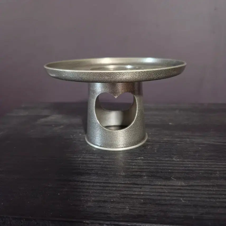[BUNJANG] Pewter Tea Tray Stand with Intricate Carvings / 주석 개별 차탁,받침대