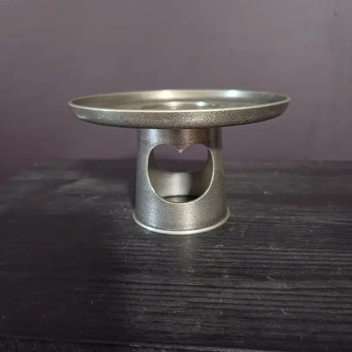 [BUNJANG] Pewter Tea Tray Stand with Intricate Carvings / 주석 개별 차탁,받침대