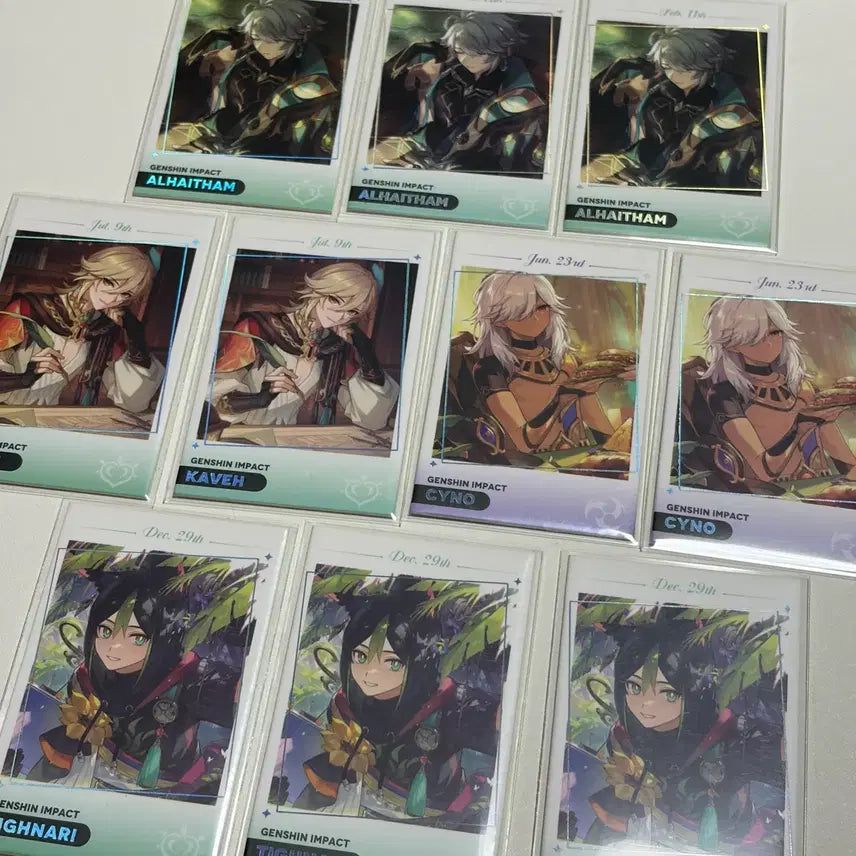 [BUNJANG] Genshin Impact Mega Coffee Alhaitham, Kaveh, Cyno, Tighnari Photocard Bundle Set / 원신 메가커피 알하이탐 카베 사이노 타이나리 포토카드 세트