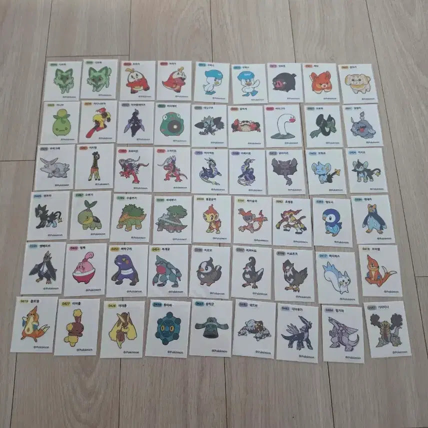 [BUNJANG] Pokemon Stickers Set (Gen 4, 9) - 54 out of 55 Types / 포켓몬 띠부씰 4, 9세대 55종중 54종을 일괄 판매합니다