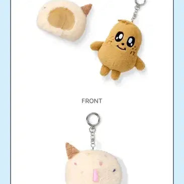 [BUNJANG] MiniTeen Kimja Kimja Plush Keychain Ice Cream / 미니틴 킴자 김자 플러시 키링 아이스크림 키링 새상품