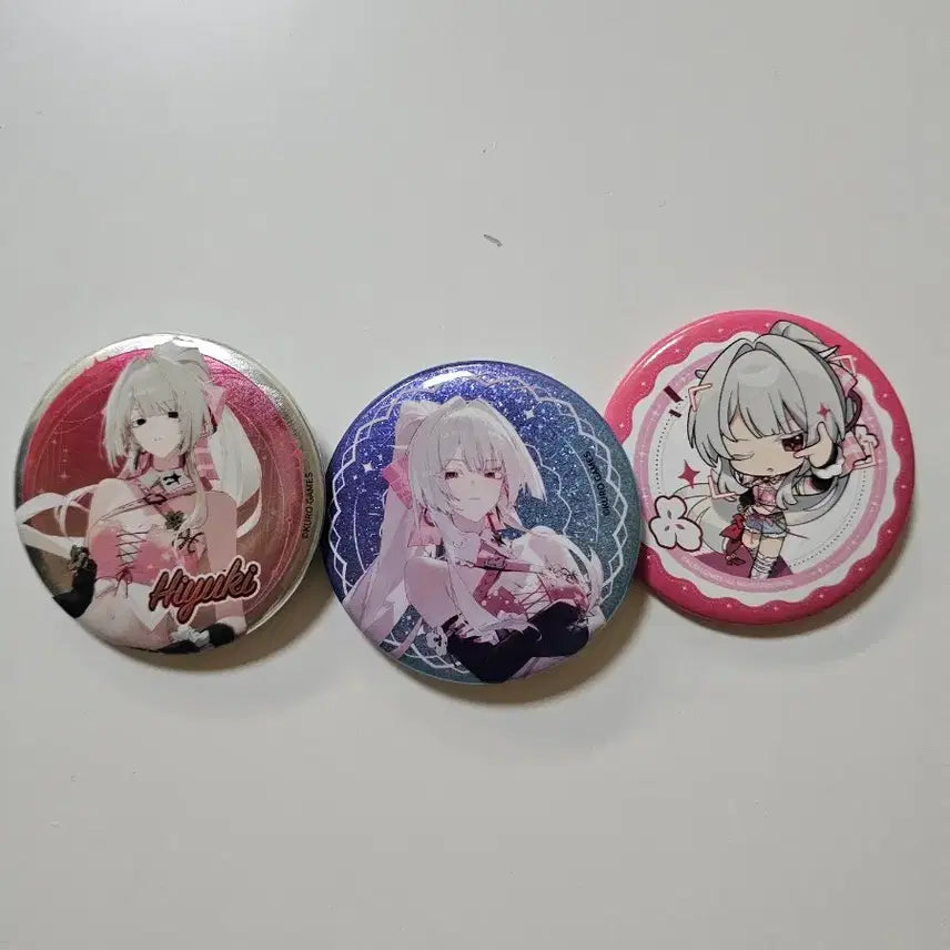 [BUNJANG] Hiyuki 2nd Anniversary Can Badge Set (3 Types) / 명조 띵페 히유키 캔뱃지 3종