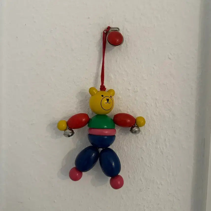 [BUNJANG] German Vintage Wooden Bear Rattle Ornament / 독일)빈티지 곰돌이 딸랑이